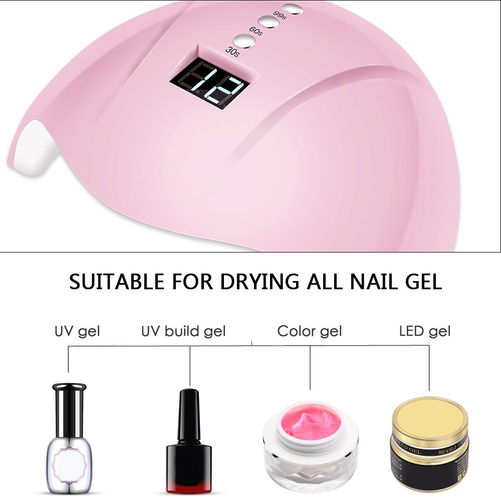 Product specifications: 179*160*84mm Feature Description: 36W high power, 12 LED light source lamp beads, all the nail polish glue is baked, the light source does not hurt the eyes, no black hands, no stinging, and has 3 kinds of timing functions. Intelligent induction nail lamp - Image 9