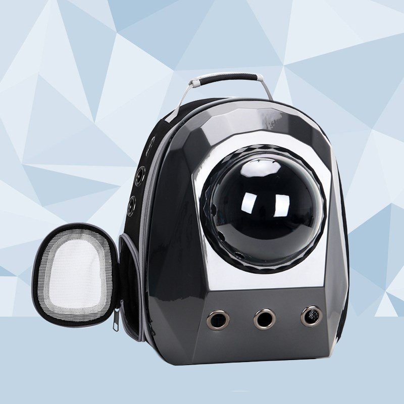 Overview: Space Capsule Style + Transparent Window Design, and you can wear the backpack either on your back or in your front,which allows your pets to enjoy the sunshine and scenery with you and interact with the outside world Built-in lock can prevent the pet from running away or getting lost when the bag is open,large ventilation holes on the side of the bag,promote air circulation, make your pet cool and comfortable Dimension: Length 32CMX29CMX42CM. Carrier Weight:2.7 Pound fits pet UP to 14 pounds cat and 11 pounds dog.Suitable for front carrier bag or backpack, or single-hand carrying. Best choice for travelling, walking, hiking, hang out Space capsule designing makes the bag cute, fashion,lightweight design without weight feeling,you will be the focus of the crowded Cat Carrier Bags - Image 7