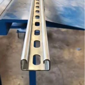 C/U channel roll forming machine for slotted strut