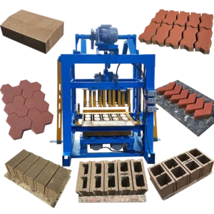 Manual concrete block machine, 4-block capacity
