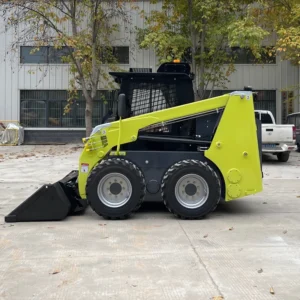 Diesel mini wheel loader with pallet fork attachment