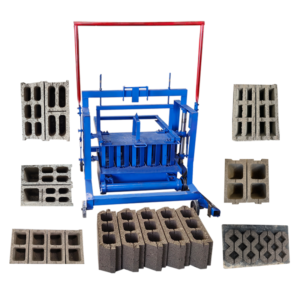 Automatic concrete block making machine, 45-block capacity