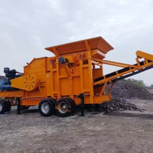 Mobile crushing and screening plant
